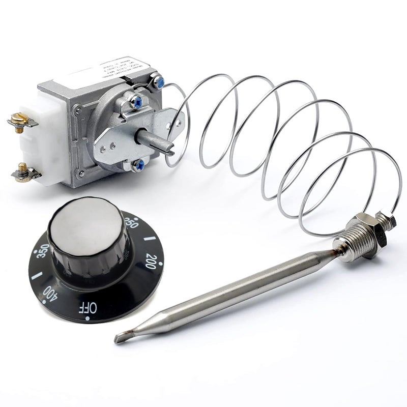 Mhrxusd RX-1-36 Thermostat for Fryer 1/4"" Mpt Stuff Box  60125401 Thermostat for Deep Fryer Compatible with Pitco 60125401 fit for Royal Range 3113  Fryer Thermostat 200-400F - Image 1